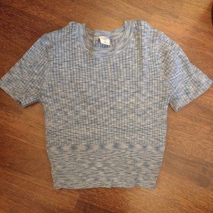 Blue Abercrombie crop t-shirt